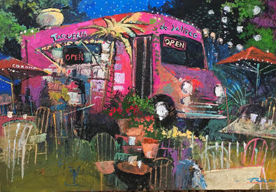 austin, austin art, food trucks austin, paintings of austin, texas art, images of austin